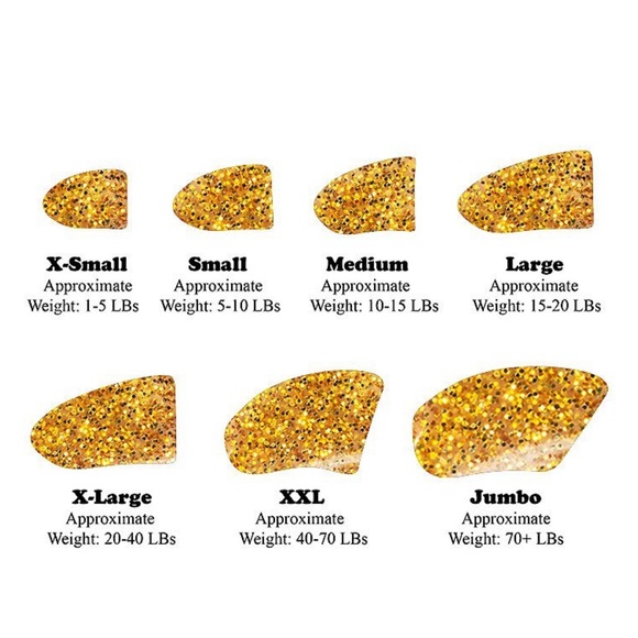 Purrdy Paws Dog Nail Caps - XXL - Gold Sparkles NWT - Picture 2 of 6